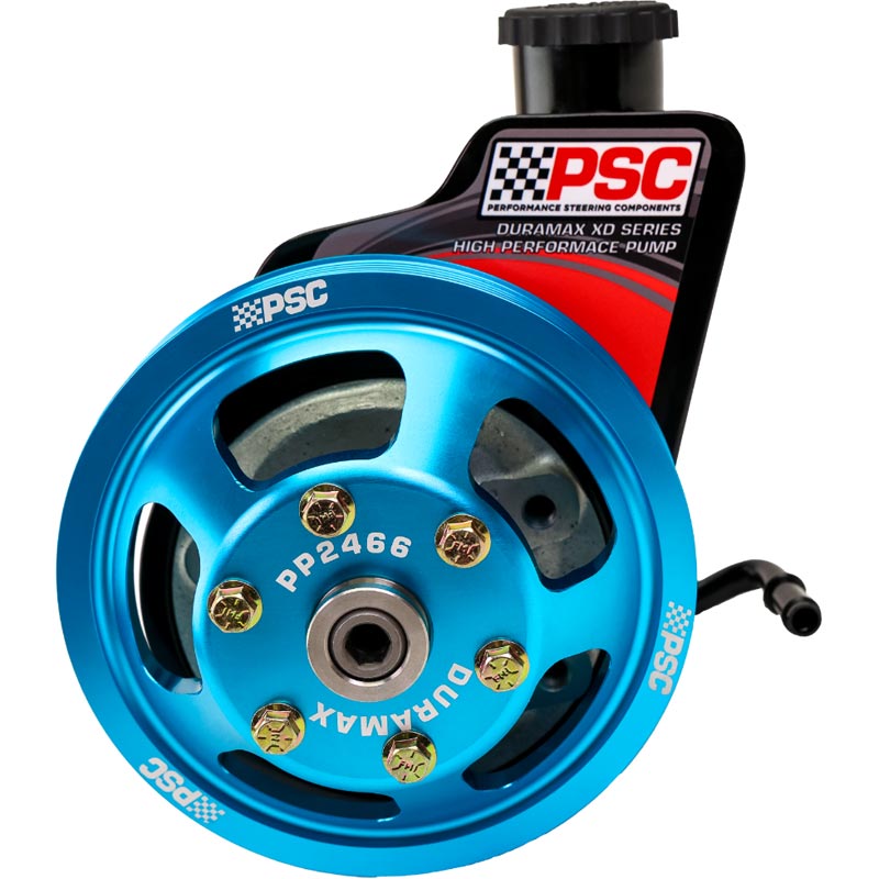 PSC High Performance Power Steering Pump & Pulley Kit (Teal Blue) SP1404PT