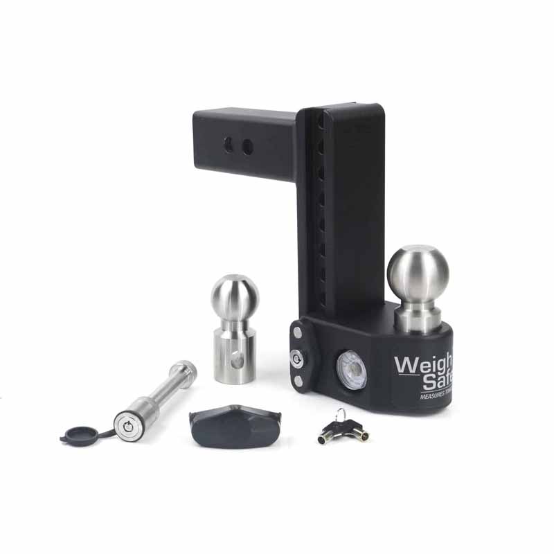 Weigh Safe SWS8-2.5-KA Steel 2.5" Drop Hitch & Lock Pin - 8" Drop